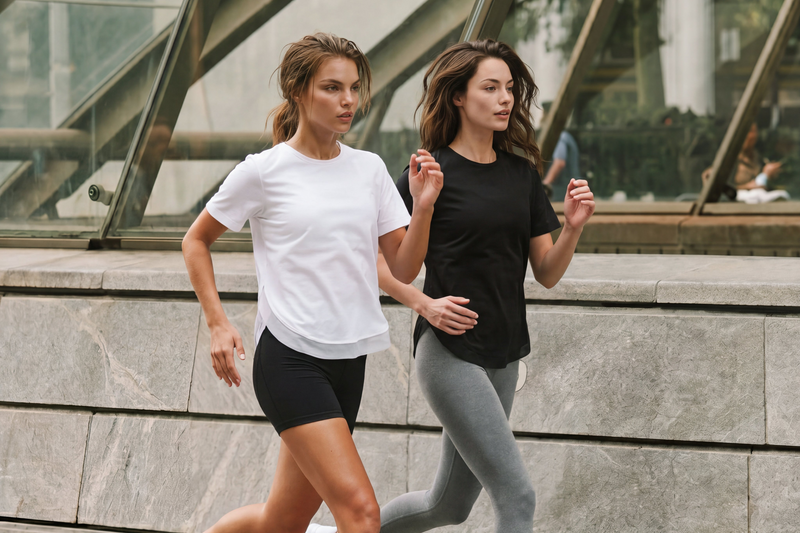 Women's Workout Tops in XS to 2XL for Curved Hem Coverage