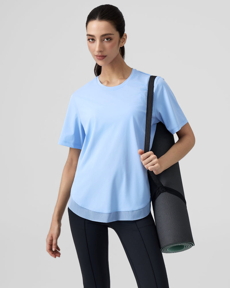 Women's Workout Athletic Mesh Back T-Shirts