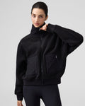 Teddy Quilted Zippered Pockets Jacket