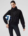 Teddy Quilted Zippered Pockets Jacket