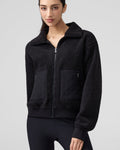 Teddy Quilted Zippered Pockets Jacket