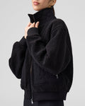 Teddy Quilted Zippered Pockets Jacket